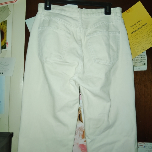 REFORMATION 90's Mid Rise Straight Jeans - White 28" - Picture 11 of 16